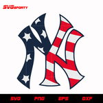 New York Yankees Logo USA Flag svg, mlb svg, eps, dxf,  png, digital file