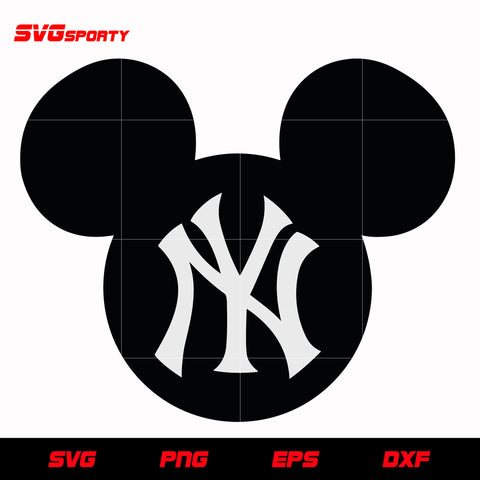 New York Yankees Mickey Mouse svg, mlb svg, eps, dxf,  png, digital file