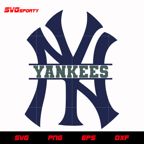 New York Yankees Name in Logo svg, mlb svg, eps, dxf,  png, digital file
