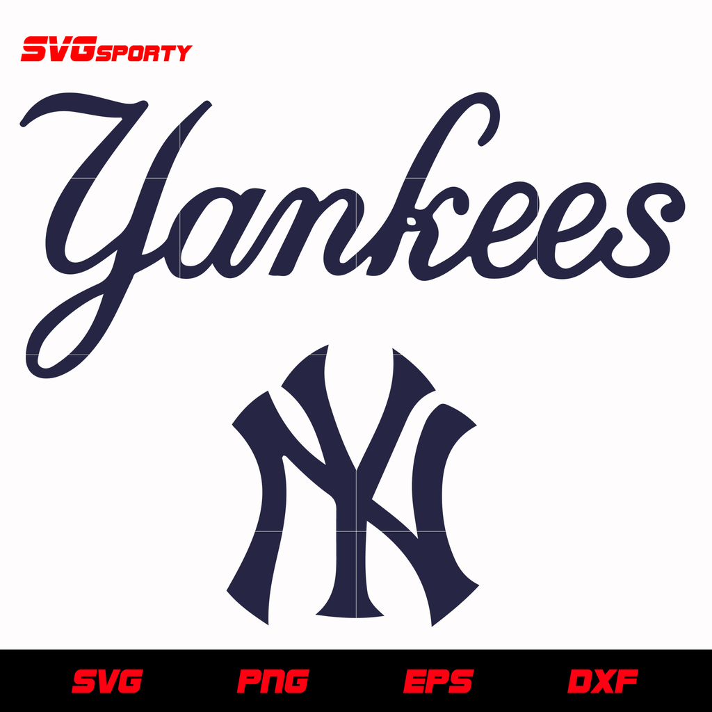 New York Yankees Text Logo svg, mlb svg, eps, dxf, png, digital file – SVG  Sporty