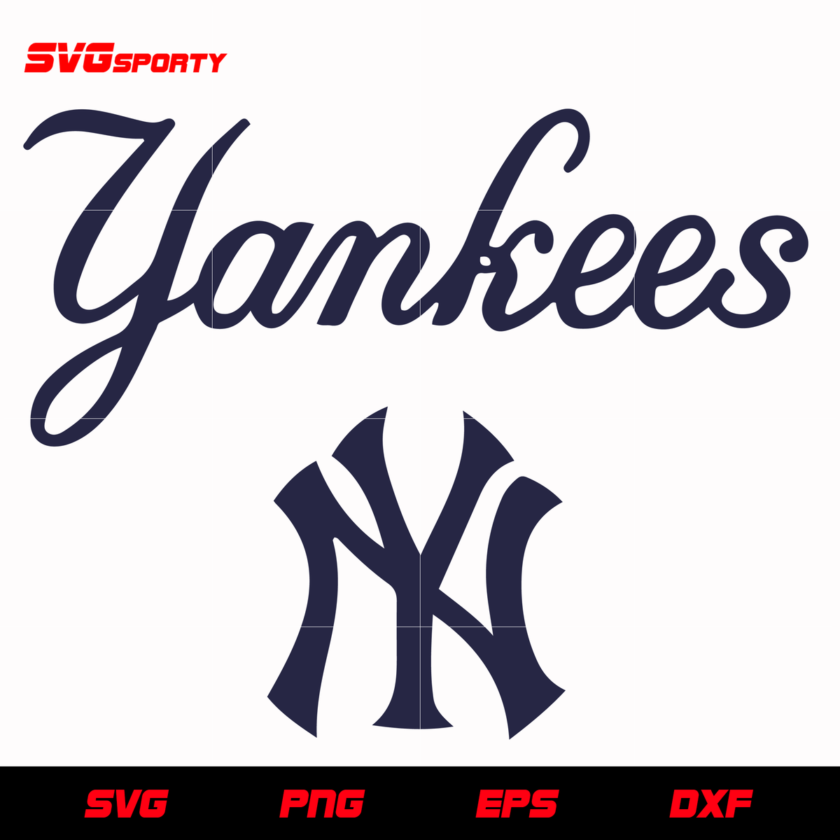 New York Yankees Text Logo svg, mlb svg, eps, dxf, png, digital file