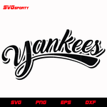 Yenkees Typography SVG, New York Yankees svg, eps, dxf,  png, digital file