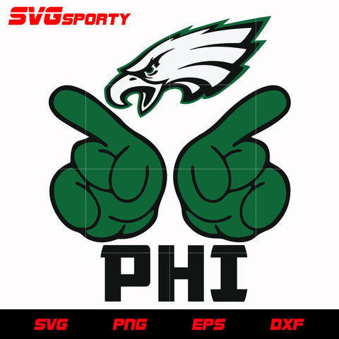Philadelphia Eagles No.1 svg, nfl svg, eps, dxf, png, digital file