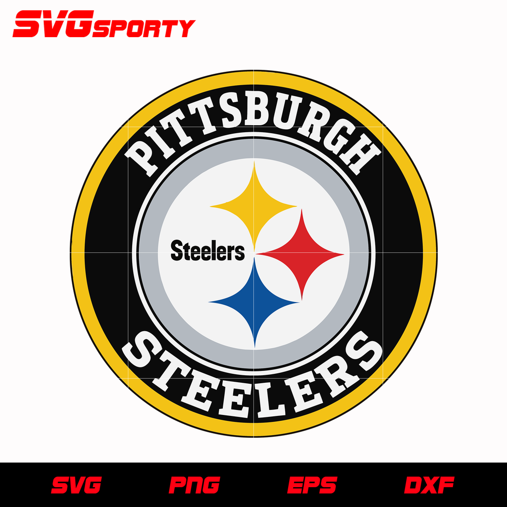 Pittsburgh Steelers Circle Logo svg, nfl svg, eps, dxf, png, digital f