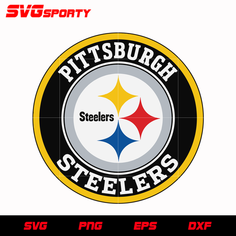 Pittsburgh Steelers Circle Logo svg, nfl svg, eps, dxf, png, digital file