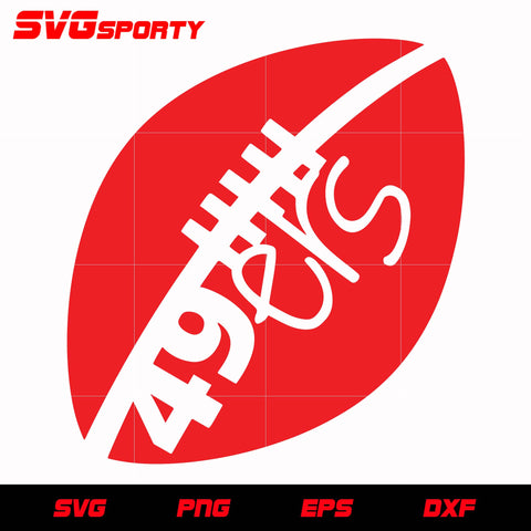 San Francisco 49ers Ball 2 svg, nfl svg, eps, dxf, png, digital file
