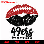 San Francisco 49ers Lip svg, nfl svg, eps, dxf, png, digital file
