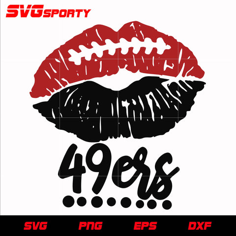 San Francisco 49ers Lip svg, nfl svg, eps, dxf, png, digital file