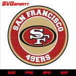 San Francisco 49ers Logo Circle svg, nfl svg, eps, dxf, png, digital file