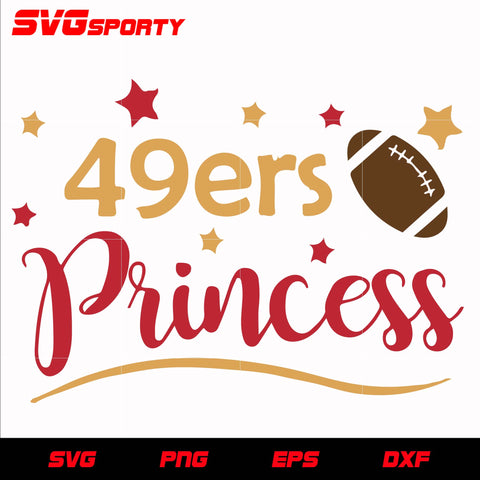 San Francisco 49ers Princess svg, nfl svg, eps, dxf, png, digital file