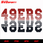 San Francisco 49ers mirrored team name svg, nfl svg, eps, dxf, png, digital file