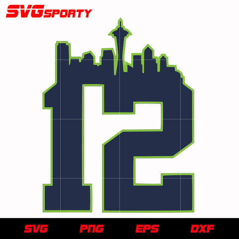Seattle Seahawks 12 svg, nfl svg, eps, dxf, png, digital file