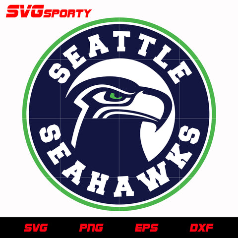 Seattle Seahawks Circle Logo 2 svg, nfl svg, eps, dxf, png, digital file