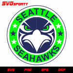 Seattle Seahawks Circle Logo 3 svg, nfl svg, eps, dxf, png, digital fi