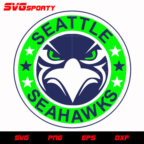 Seattle Seahawks Circle Logo 3 svg, nfl svg, eps, dxf, png, digital file