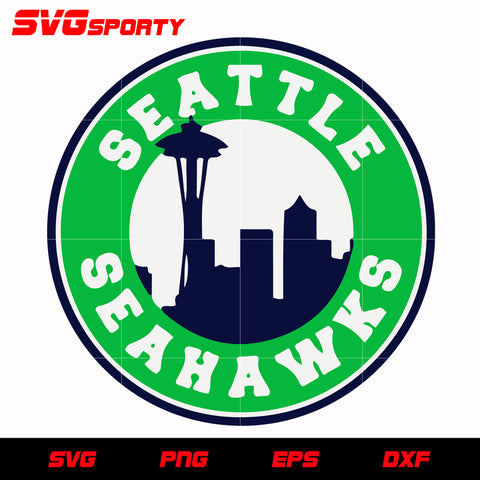Seattle Seahawks Circle Logo 4 svg, nfl svg, eps, dxf, png, digital file