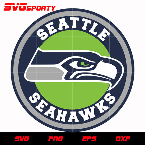 Seattle Seahawks Circle Logo svg, nfl svg, eps, dxf, png, digital file