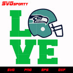 Seattle Seahawks Love 2 svg, nfl svg, eps, dxf, png, digital file