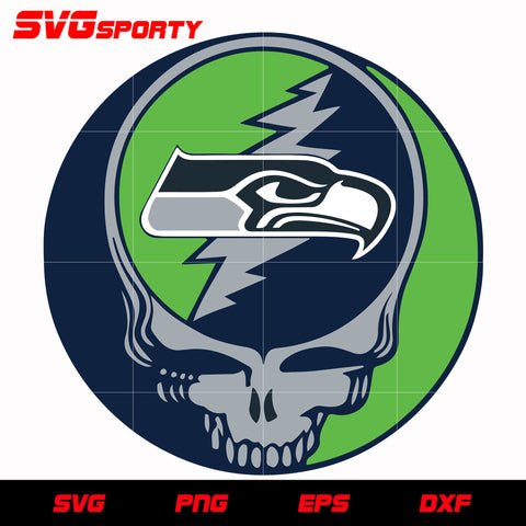 Seattle Seahawks Skull svg, nfl svg, eps, dxf, png, digital file