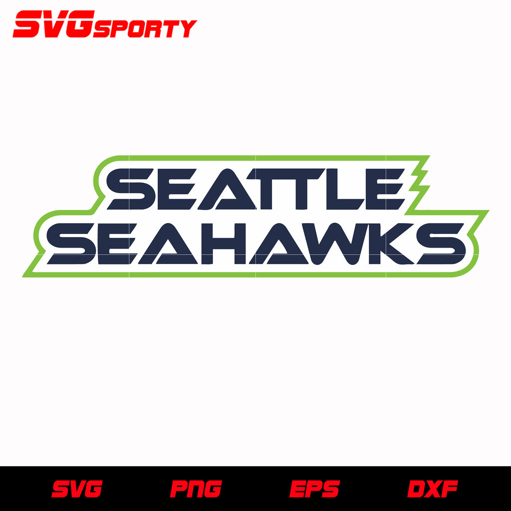 Seattle Seahawks Text Logo svg, nfl svg, eps, dxf, png, digital file ...