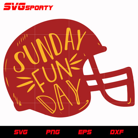 Sunday Funday Chiefs svg, nfl svg, eps, dxf, png, digital file