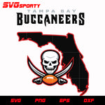 Tampa Bay Buccaneers Map svg, nfl svg, eps, dxf, png, digital file