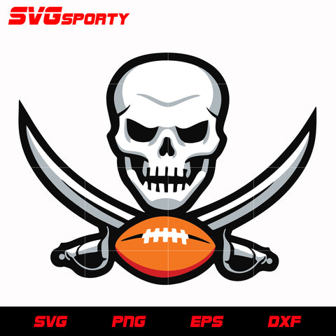 Tampa Bay Buccaneers Skull Logo svg, nfl svg, eps, dxf, png, digital file
