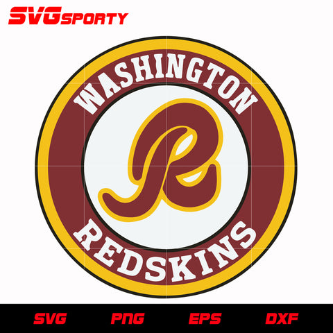 Washington Redskins Circle Logo 2 svg, nfl svg, eps, dxf, png, digital file
