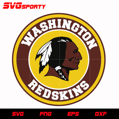 Washington Redskins Circle Logo svg, nfl svg, eps, dxf, png, digital file