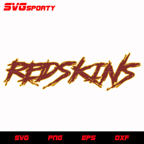 Washington Redskins Typography svg, nfl svg, eps, dxf, png, digital file