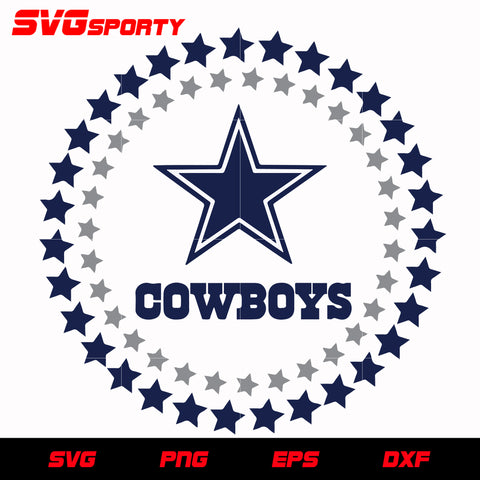 Dallas Cowboys Circle Logo svg, nfl svg, eps, dxf,  png, digital file